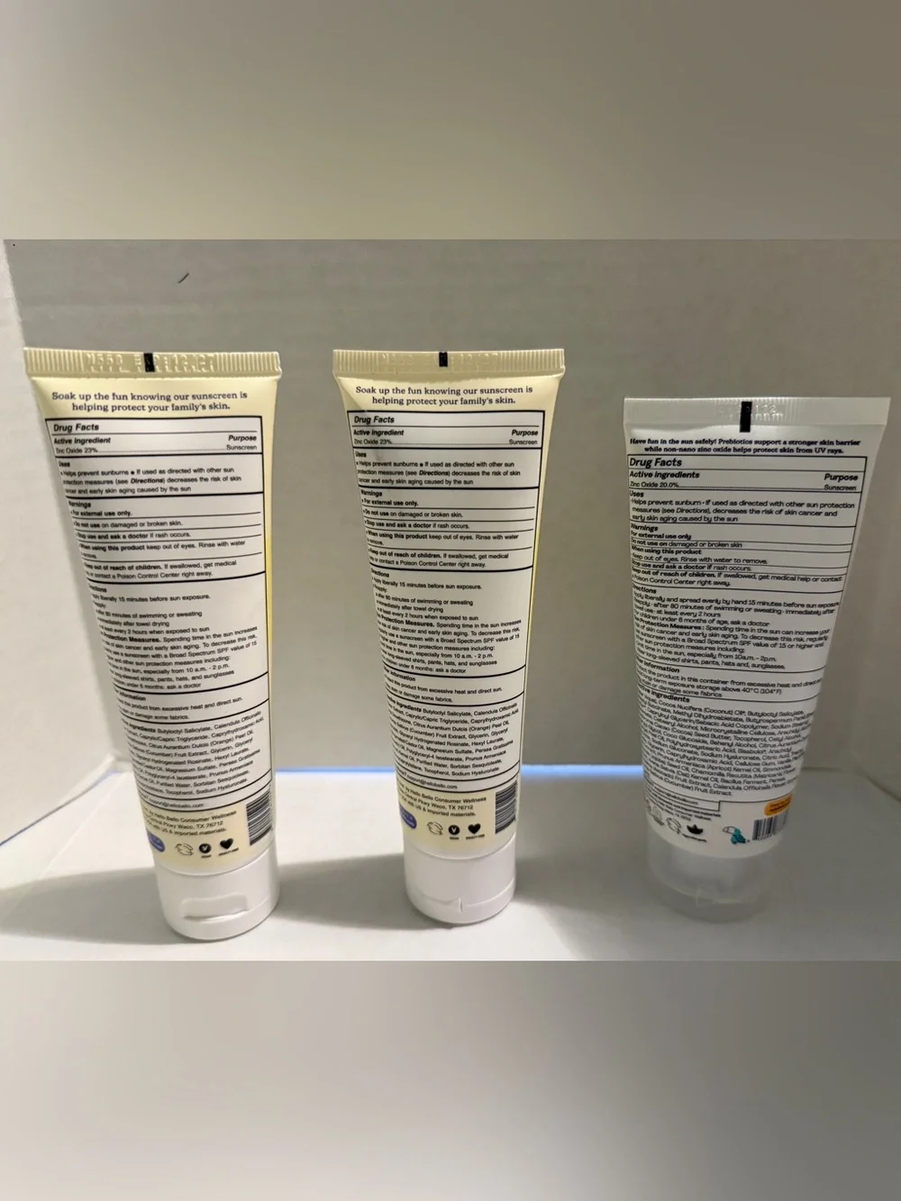 Hello Bello Baby Mineral Sunscreen Lotion (3 tubes) 3 fl oz (SPF 50 & 55) READ